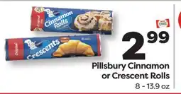 Weis Markets Pillsbury Cinnamon or Crescent Rolls offer