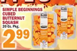 C Town SIMPLE BEGINNINGS CUBED BUTTERNUT SQUASH offer