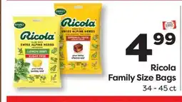 Weis Markets Ricola Family Size Bags offer