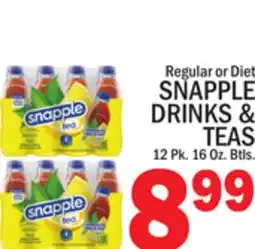 C Town SNAPPLE DRINKS & TEAS offer