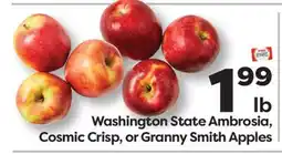 Weis Markets Washington State Ambrosia, Cosmic Crisp, or Granny Smith Apples offer