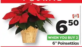 Weis Markets 6 Poinsettias offer