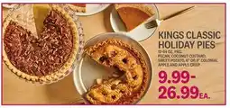 Kings Food Markets KINGS CLASSIC HOLIDAY PIES offer