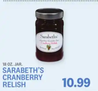 Kings Food Markets SARABETH'S CRANBERRY RELISH offer