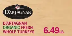 Kings Food Markets D'ARTAGNAN ORGANIC FRESH WHOLE TURKEYS offer