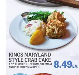 Kings Food Markets KINGS MARYLAND STYLE CRAB CAKE offer