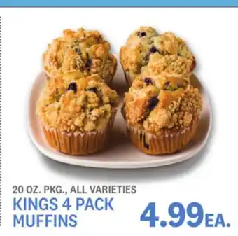Kings Food Markets KINGS 4 PACK MUFFINS offer