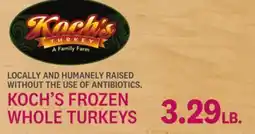 Kings Food Markets KOCH'S FROZEN WHOLE TURKEYS offer