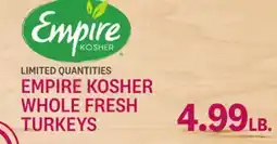 Kings Food Markets EMPIRE KOSHER WHOLE FRESH TURKEYS offer