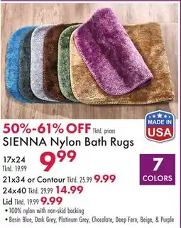 Boscov's SIENNA Nylon Bath Rugs offer