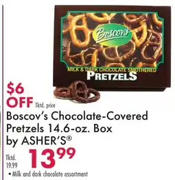 Boscov's Boscov's Chocolate-Covered Pretzels 14.6-oz. Box by ASHER'S offer