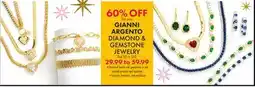 Boscov's GIANNI ARGENTO DIAMOND & GEMSTONE JEWELRY offer