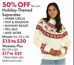 Boscov's Holiday-Themed Separates offer