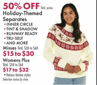 Boscov's Holiday-Themed Separates offer