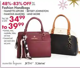 Boscov's Fashion Handbags offer