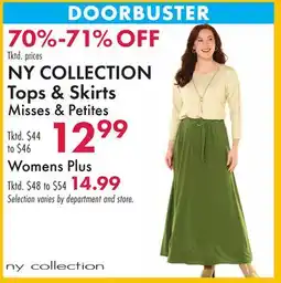 Boscov's NY COLLECTION Tops & Skirts offer