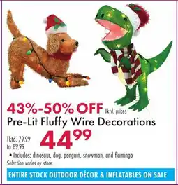 Boscov's Pre-Lit Fluffy Wire Decorations offer