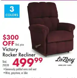 Boscov's Victory Rocker Recliner offer