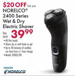 Boscov's NORELCO 2400 Series Wet & Dry Electric Shaver offer