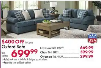 Boscov's Oxford Sofa offer