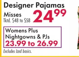 Boscov's Designer Pajamas offer