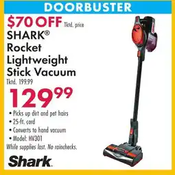 Boscov's SHARK Rocket Lightweight Stick Vacuum offer