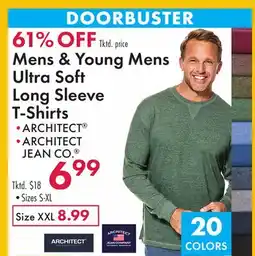Boscov's Mens & Young Mens Ultra Soft Long Sleeve T-Shirts offer
