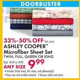 Boscov's ASHLEY COOPER Microfiber Sheet Set offer