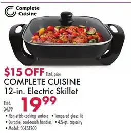Boscov's COMPLETE CUISINE 12-in. Electric Skillet offer