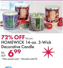 Boscov's HOMEWICK 14-oz. 3-Wick Decorative Candle offer