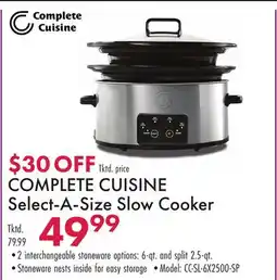 Boscov's COMPLETE CUISINE Select-A-Size Slow Cooker offer