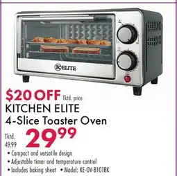 Boscov's KITCHEN ELITE 4-Slice Toaster Oven offer