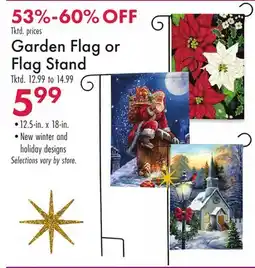 Boscov's Garden Flag or Flag Stand offer