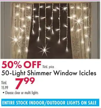Boscov's 50-Light Shimmer Window Icicles offer