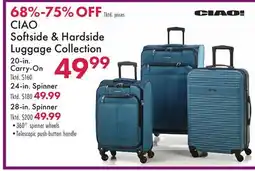 Boscov's CIAO Softside & Hardside Luggage Collection offer