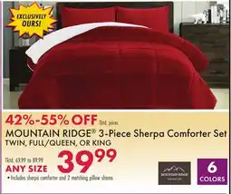 Boscov's MOUNTAIN RIDGE 3-Piece Sherpa Comforter Set offer