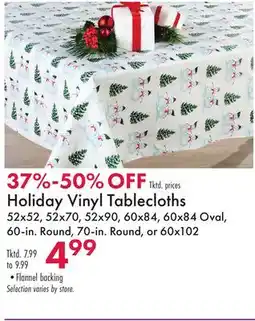 Boscov's Holiday Vinyl Tablecloths offer