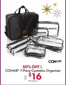 Boscov's CONAIR 7-Piece Cosmetics Organizer offer