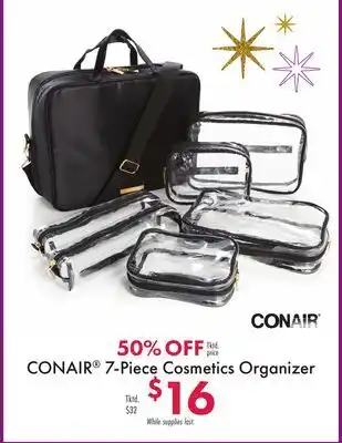Boscov's CONAIR 7-Piece Cosmetics Organizer offer