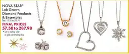 Boscov's NOVA STAR Lab Grown Diamond Pendants & Ensembles offer