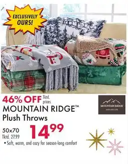 Boscov's MOUNTAIN RIDGE Plush Throws offer
