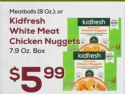 DeCicco & Sons Kidfresh White Meat Chicken Nuggets 7.9 Oz. Box offer