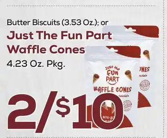 DeCicco & Sons Just The Fun Part Waffle Cones 4.23 Oz. Pkg offer