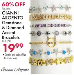 Boscov's GIANNI ARGENTO Gemstone & Diamond Accent Bracelets offer
