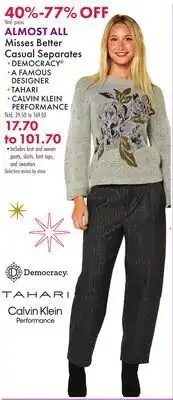 Boscov's Misses Better Casual Separates offer