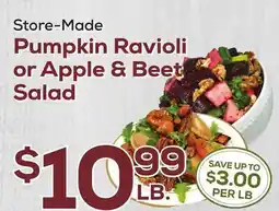 DeCicco & Sons Pumpkin Ravioli or Apple & Beet Salad offer