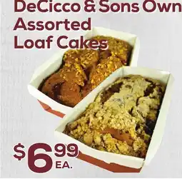 DeCicco & Sons DeCicco & Sons Own Assorted Loaf Cakes offer