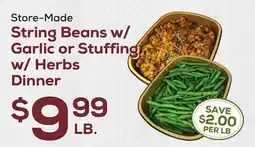 DeCicco & Sons String Beans w/ Garlic or Stuffing w/ Herbs Dinner offer