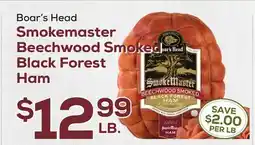DeCicco & Sons Boar's Head Smokemaster Beechwood Smoked Black Forest Ham offer