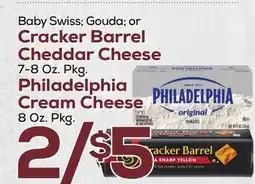 DeCicco & Sons Cracker Barrel Cheddar Cheese 7-8 Oz. Pkg. Philadelphia Cream Cheese 8 Oz. Pkg offer